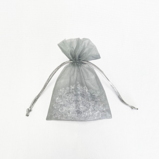 Sheer Organza Favour Bags Silver Pack of 100 - 13cmx18cm