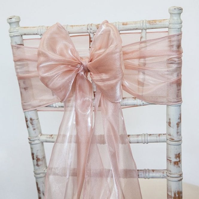 Silk Organza Sash Blush Pink
