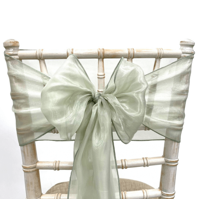 Silk Organza Sash Sage
