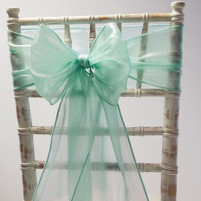 Silk Organza Sash Seafoam Green - Pack of 100