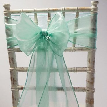 Silk Organza Sash Seafoam Green - Pack of 100