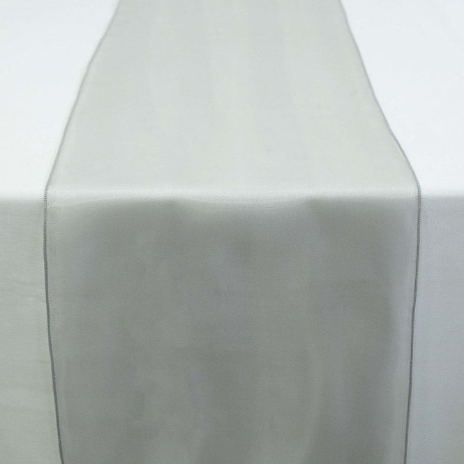 Silk Organza Table Runner Grey