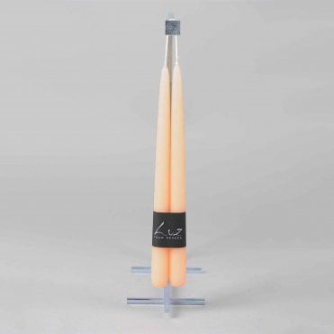 Smooth Range 30cm Pair of Tapers Coral