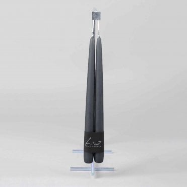 Smooth Range 30cm Pair of Tapers Platinum