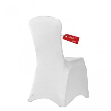 Spandex Essential Lycra Chair Covers X100 White