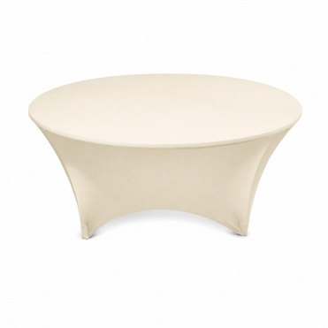 Spandex Lycra Round Table Cloth Ivory 6ft