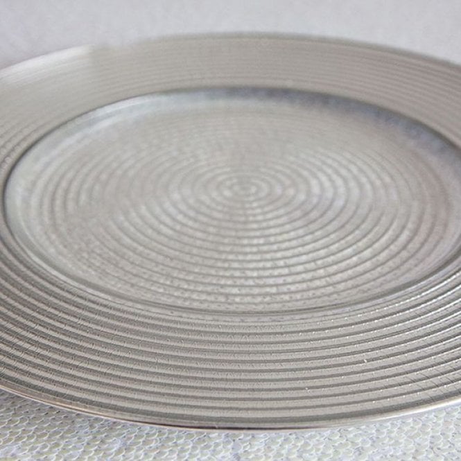 Spiral Design Charger Plate Silver