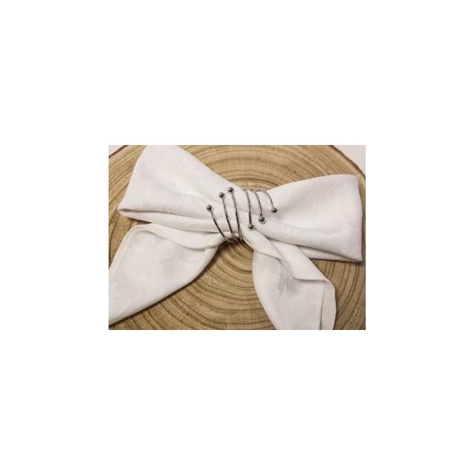 Spiral Metal Napkin Rings Silver