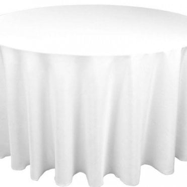 Spun Poly 120 Cloth White