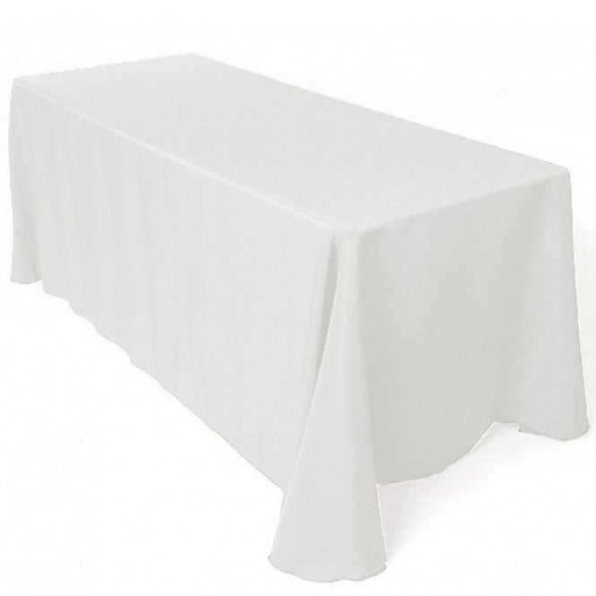 Spun Poly 70 x 144 Cloth White