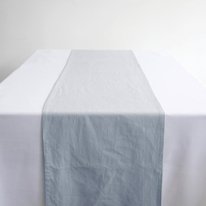 Stonewash Table Runner Dusty Blue