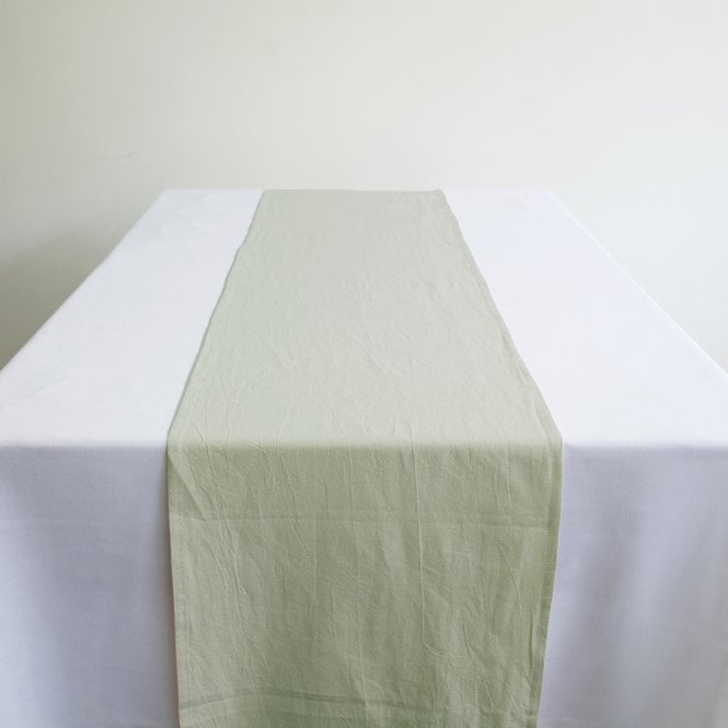 Stonewash Table Runner Sage