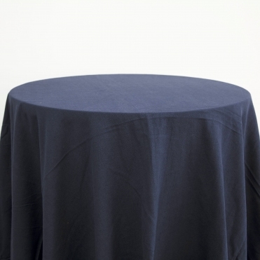 Stonewash Tablecloth 132 Round Navy