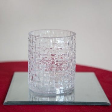 Strippled Glass Vase 10cm Height 1236