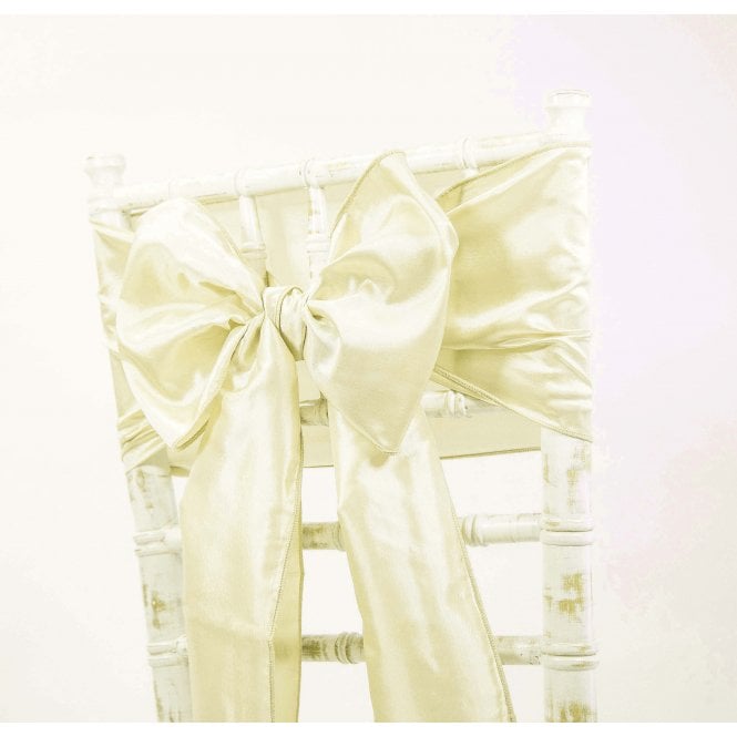 Taffeta Sash Ivory