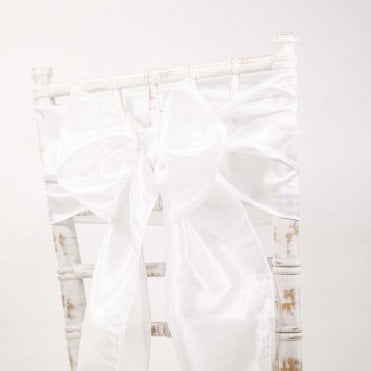 Taffeta Sash White