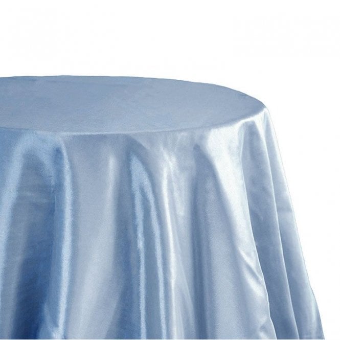 Taffeta Tablecloth 132 Round Dusty Blue