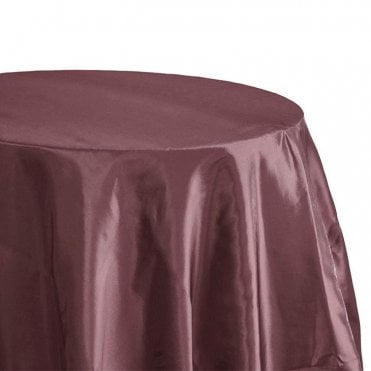 Taffeta Tablecloth 132 Round Mauve