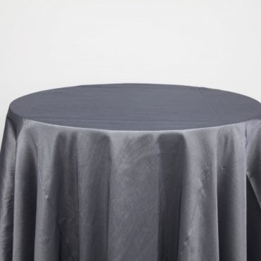 Taffeta Tablecloth Platinum 132 inch CLR