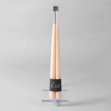 Velour Range 30cm Pair of Tapers Champagne
