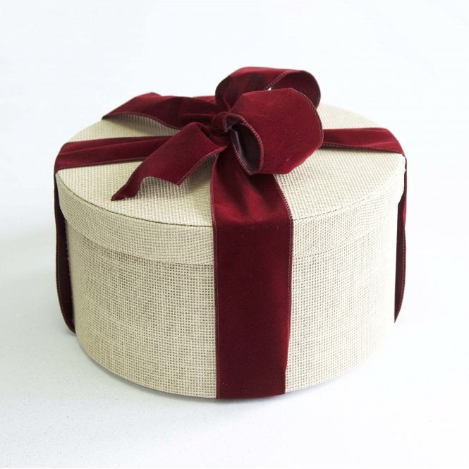Velvet Ribbon With Wired Edge Burgundy 60mm x 10m