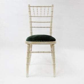 Velvet Seat Pad Cover Forest Green