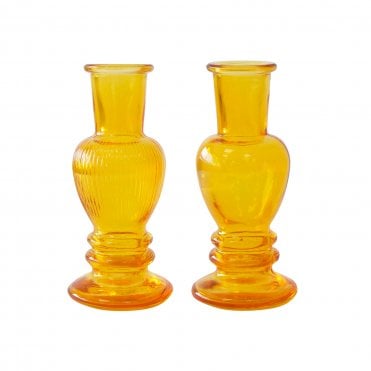 Venice Candle Holders 11cm Set of 2 Amber 29882