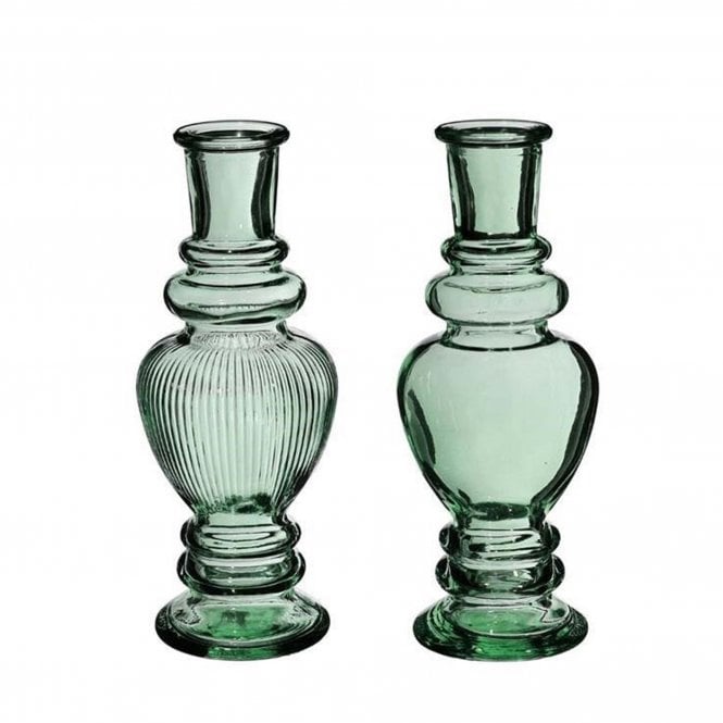Venice Candle Holders 15.5cm Set of 2 Green 29898