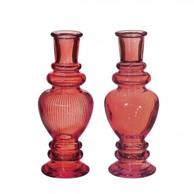 Venice Candle Holders 15.5cm Set of 2 Watermelon Pink 29897