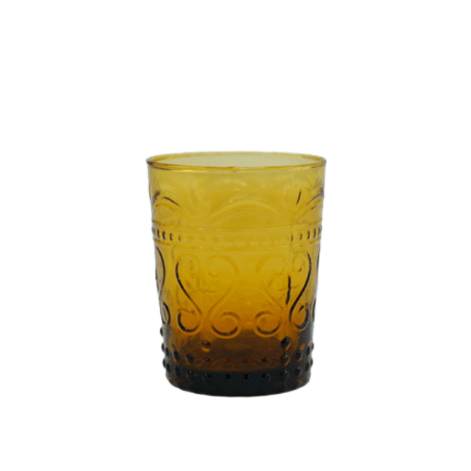 Vintage Art Deco Amber Water Glass