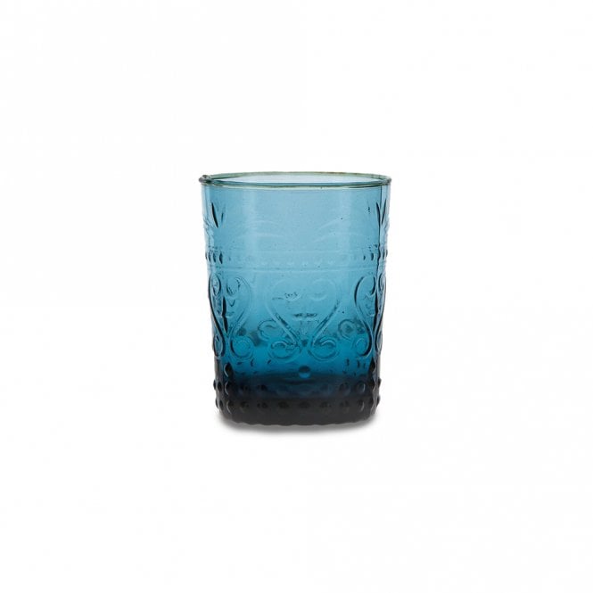 Vintage Art Deco Blue Water Glass