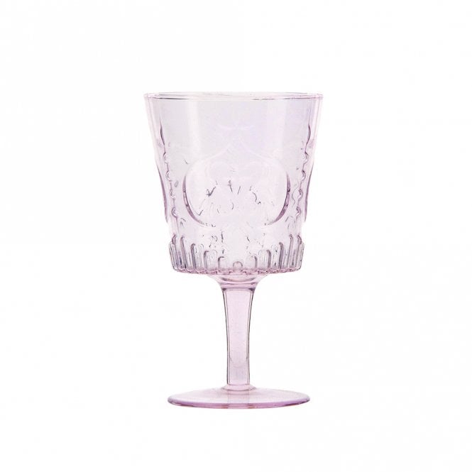 Vintage Art Deco Pink Wine Glass