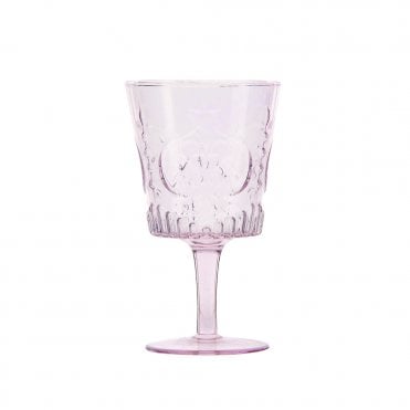 Vintage Art Deco Pink Wine Glass