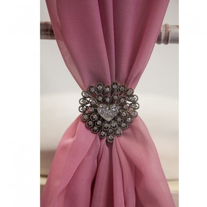 Vintage Diamante Heart Brooch Tx1829 6 Pack