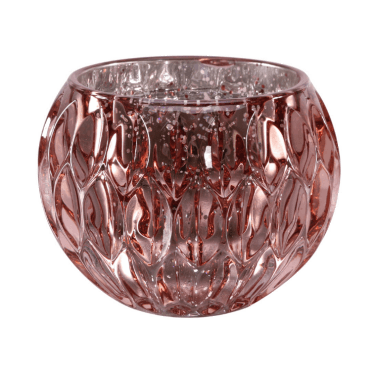 Vintage Globe Candle Holder 11cm Rose Gold