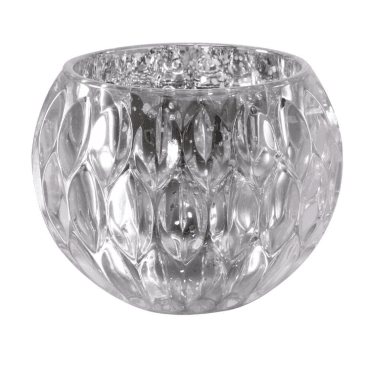 Vintage Globe Candle Holder 11cm Silver