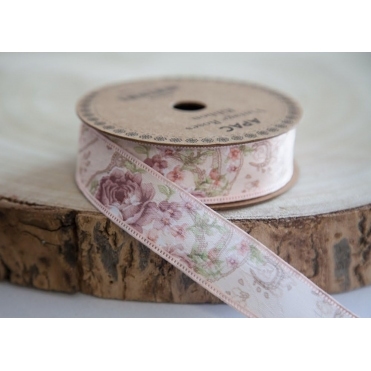 Vintage Roses Ribbon RI6252 25mm x 10yds