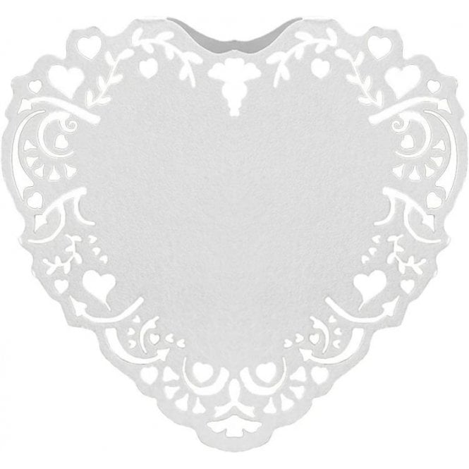 White Free Standing Place Card - Vintage Romance Pack Of 10