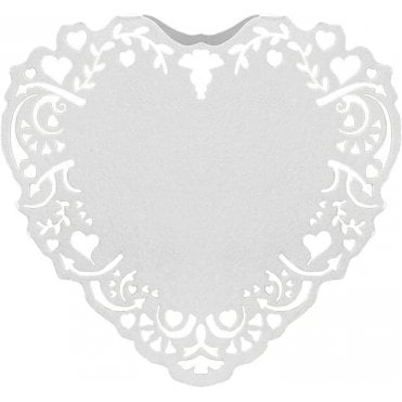 White Free Standing Place Card - Vintage Romance Pack Of 10