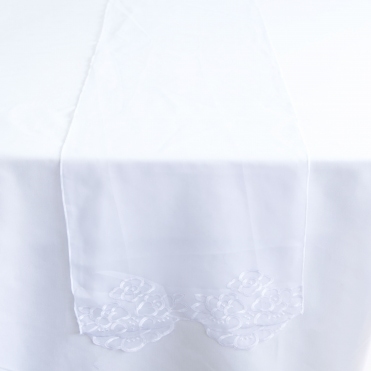 White Voile Lux Table Runner