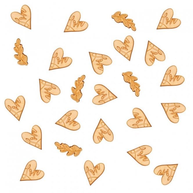 Wooden Confetti Hearts And Crafts