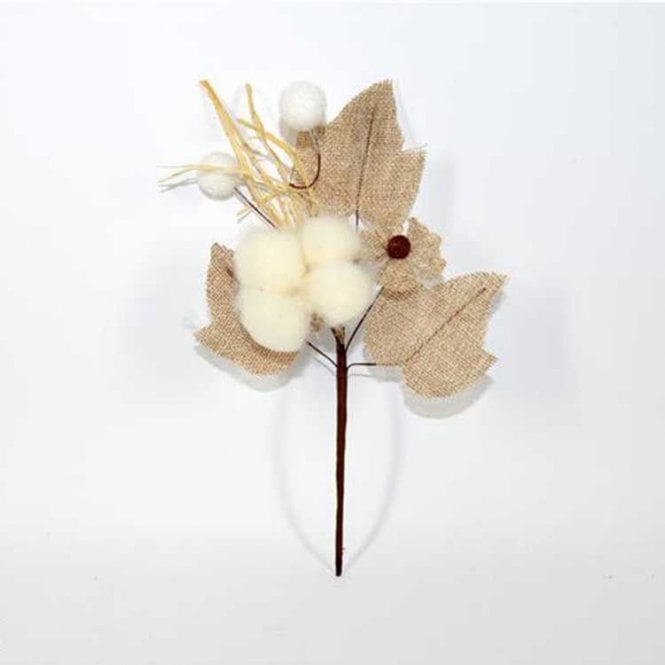 Xmas Cotton Spray Picks Design 2 Pack Of 6