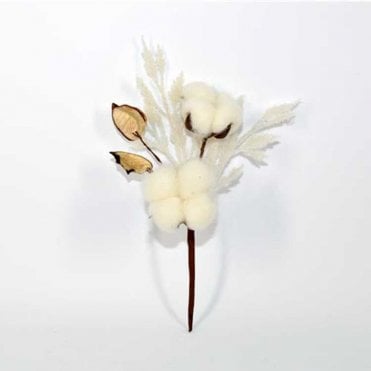 Xmas Cotton Spray Picks Design 3 Pack Of 6