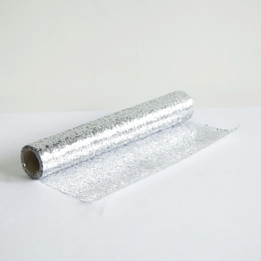 Xmas Roll Silver Glitter 37cm x 5yd
