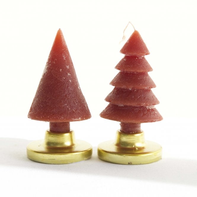 Xmas Tree Candle Red 6 Pack